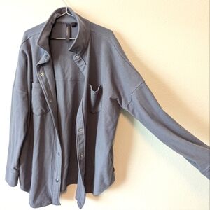 Mondetta Soft Plush Fleece Button Down Shirt Jacket